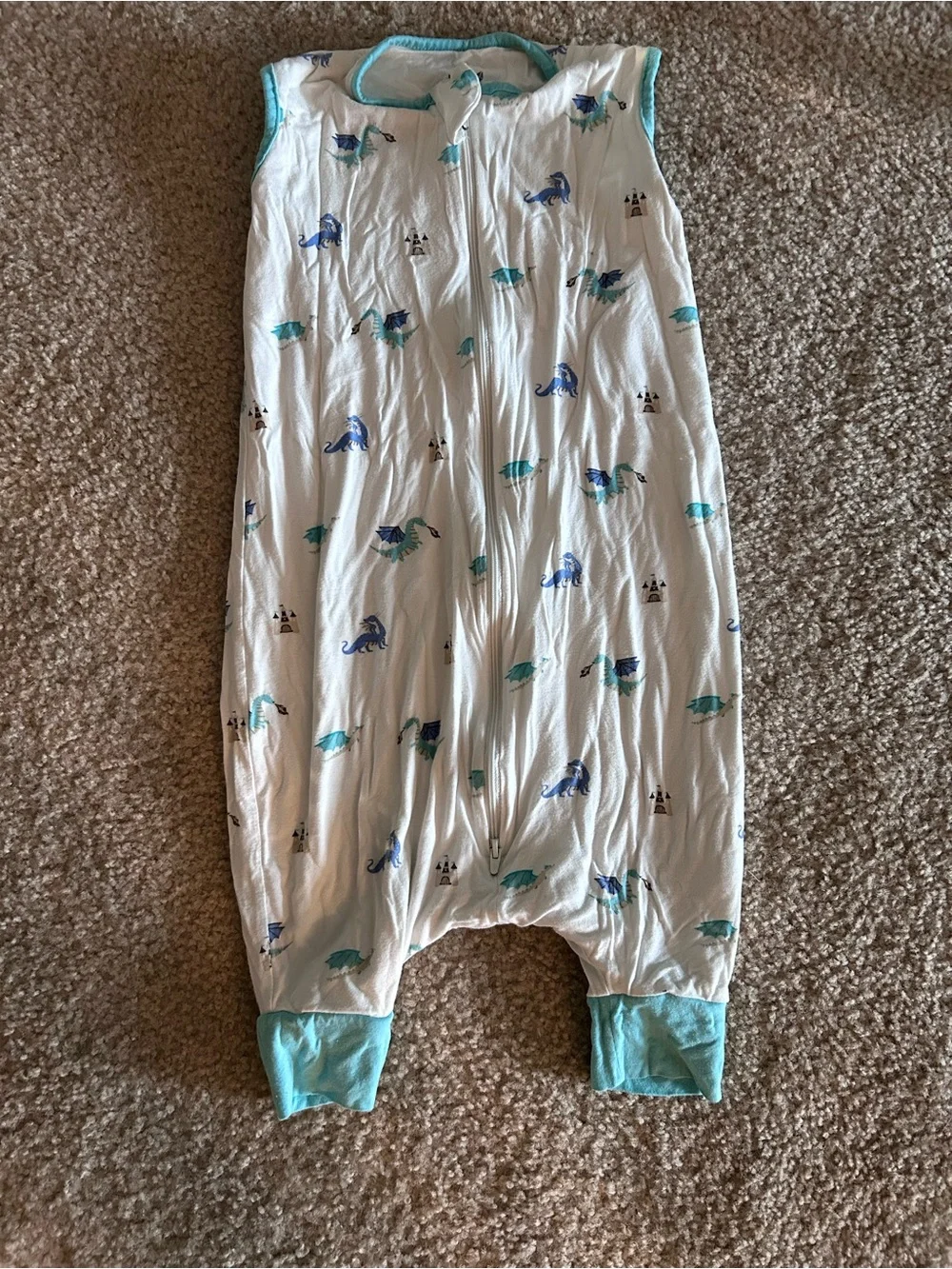 Kyte Baby White Dragon Print Sleep Bag Walker